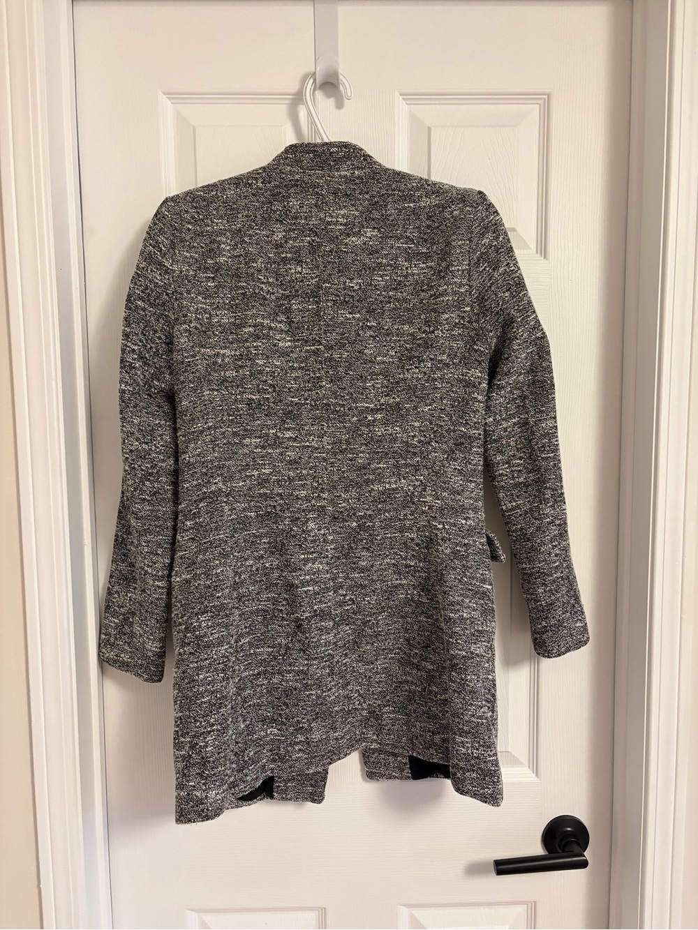 Zara Gray Marled Open-Front Trench Coat - Picture 3 of 4